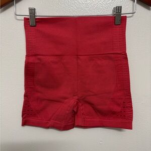 Women’s Seamless Red Bike Shorts